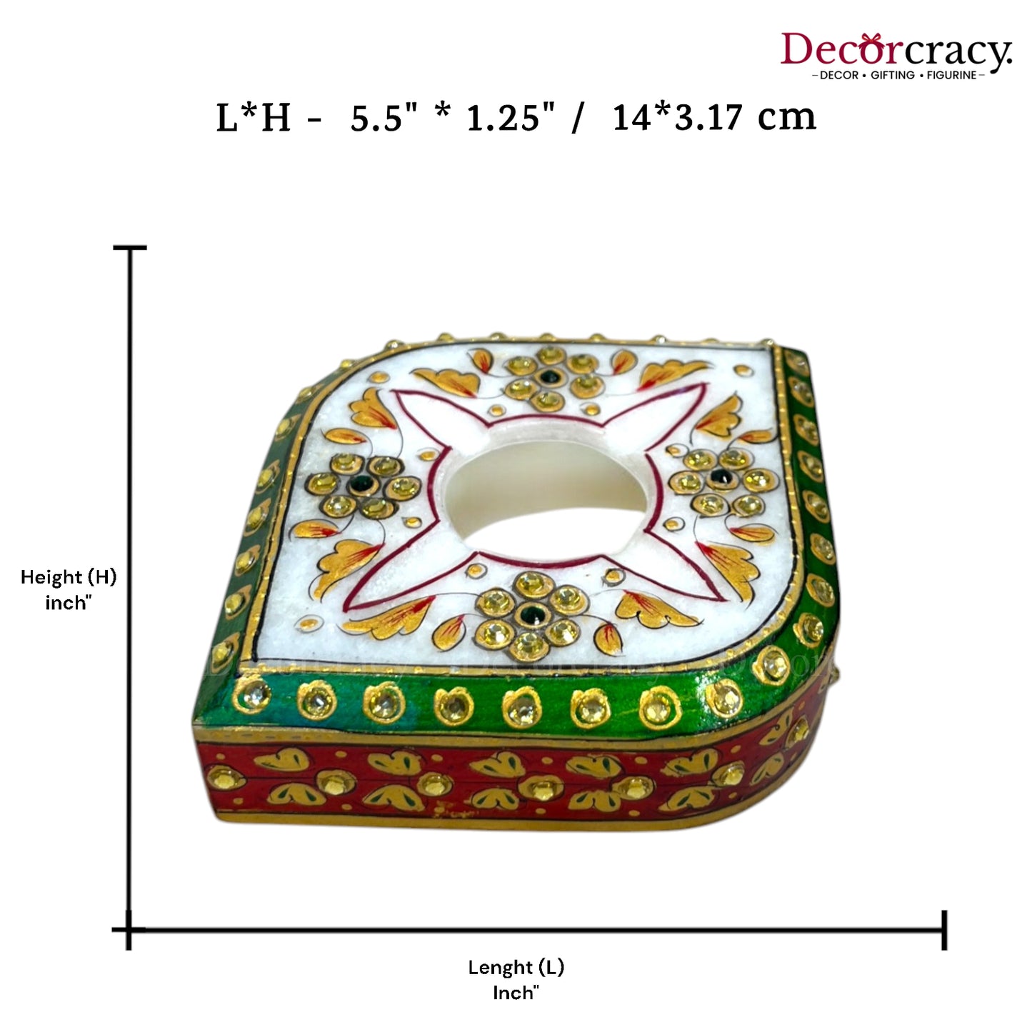 Rajasthani Marble Ash Tray Meenakari