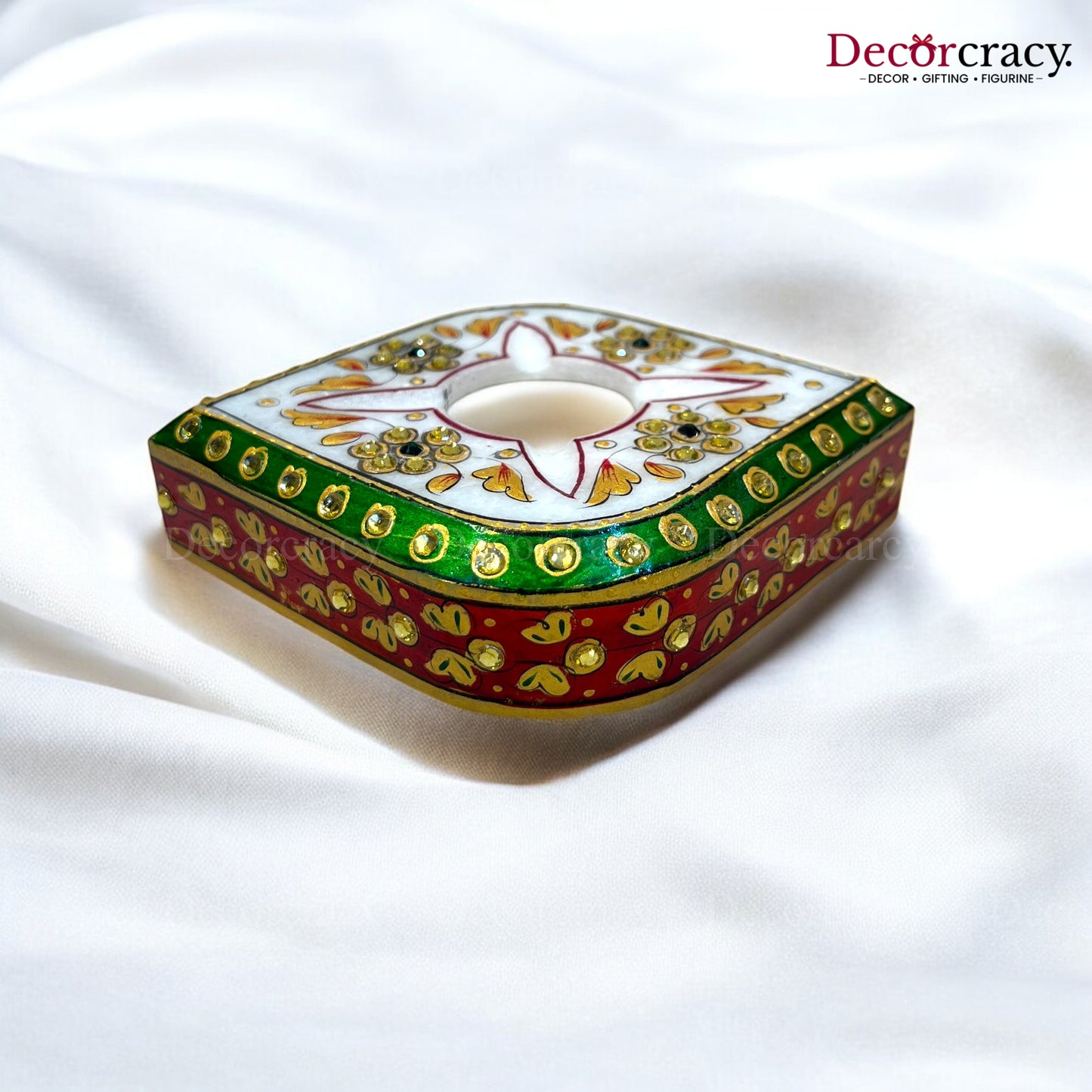Rajasthani Marble Ash Tray Meenakari