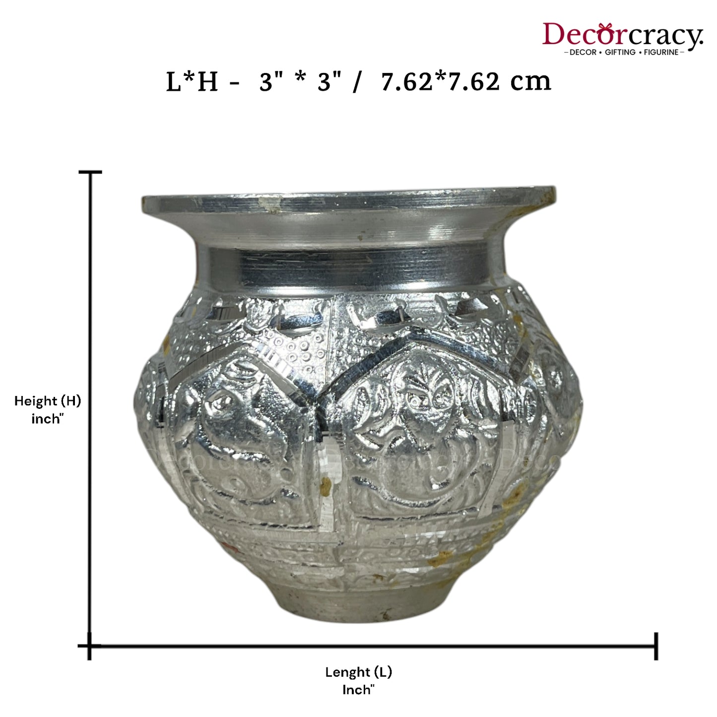 Kalash Lota Metal Utensil Pooja Medium 3"