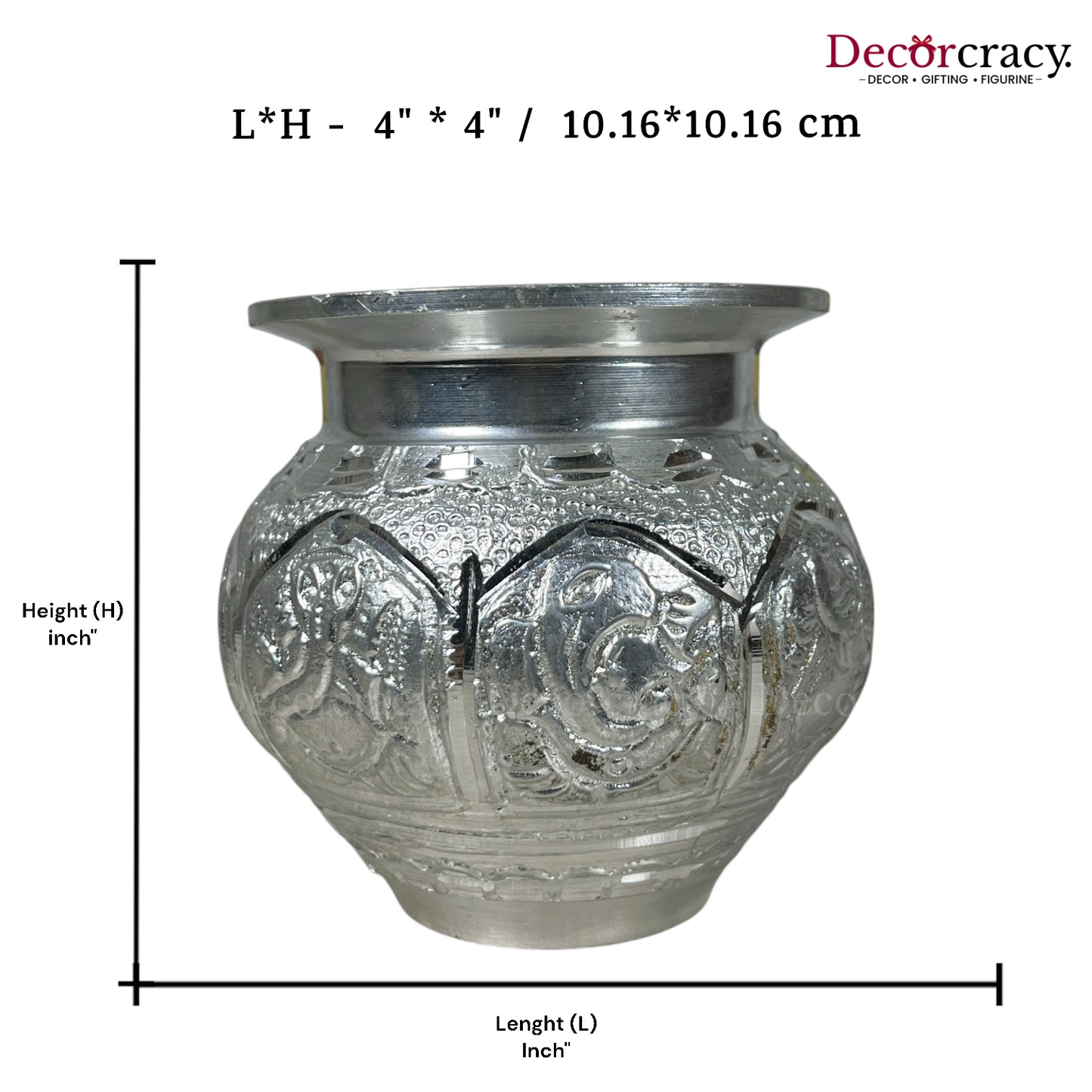 Kalash Lota Metal Utensil Pooja Big 4"