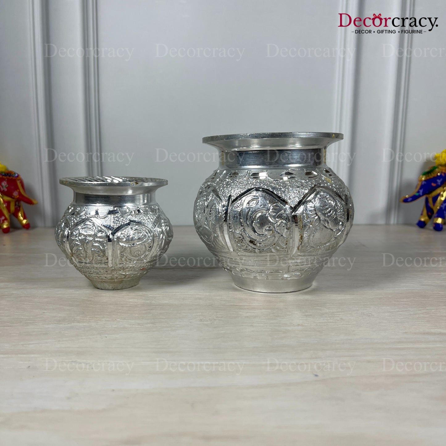 Kalash Lota Metal Utensil Pooja Set 3&4"