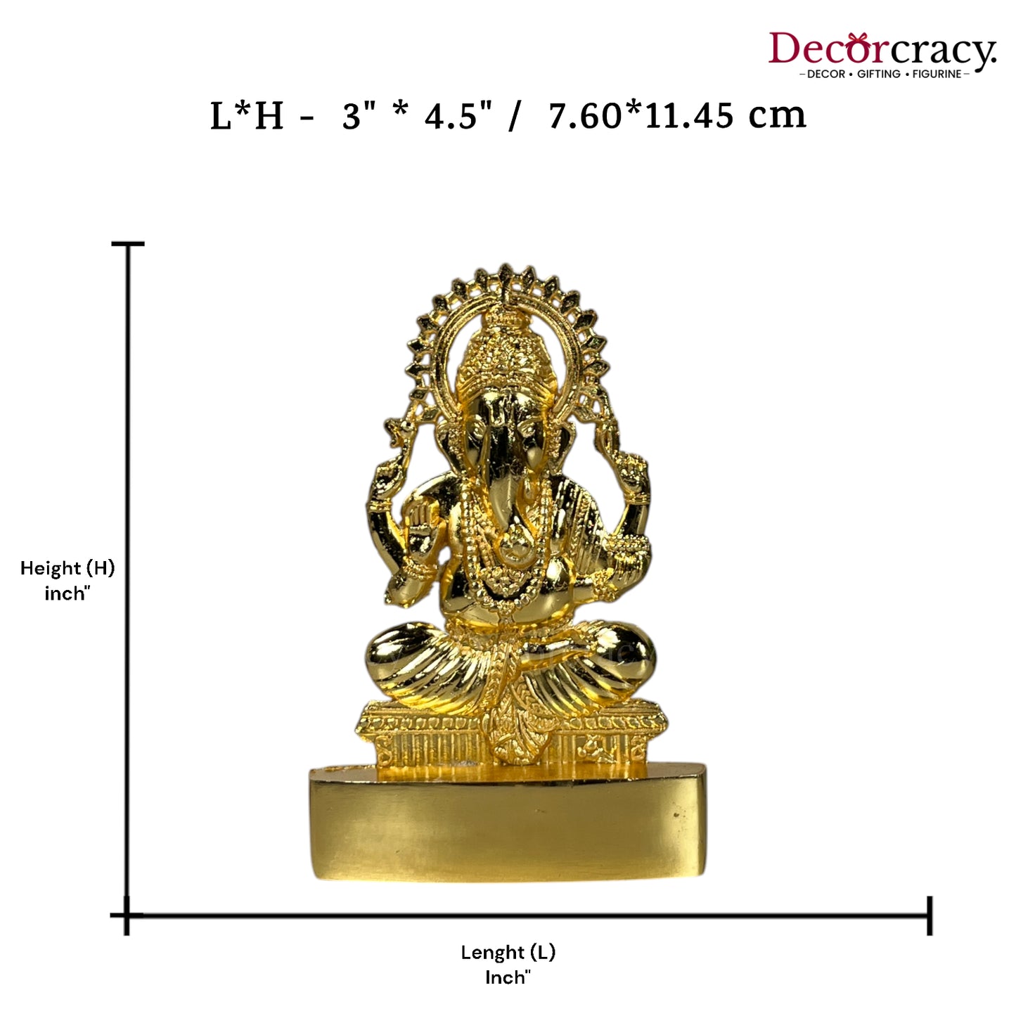 Shree Ganesh Golden Metal God SP Idol
