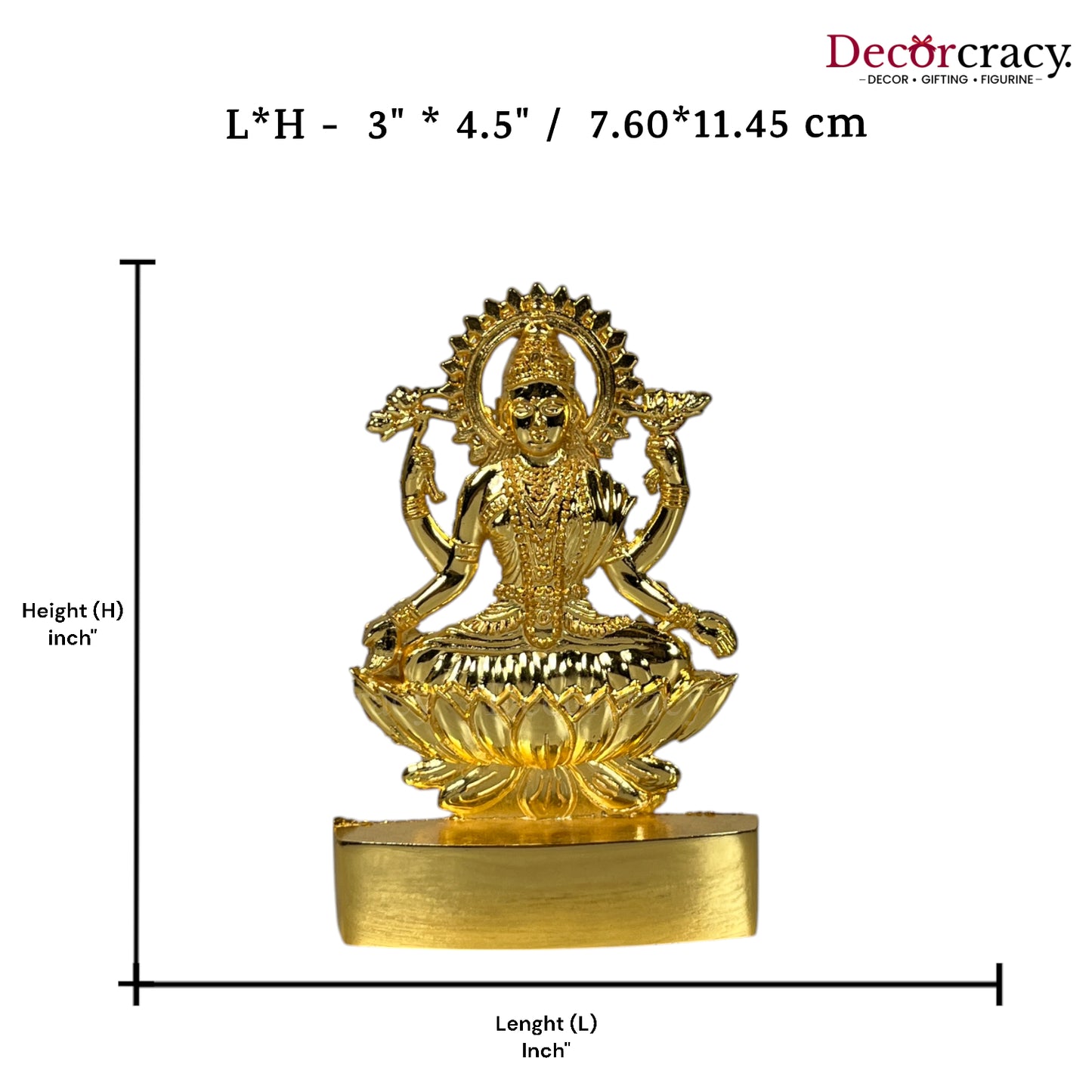 Shree Lakshmi Golden Metal God SP Idol