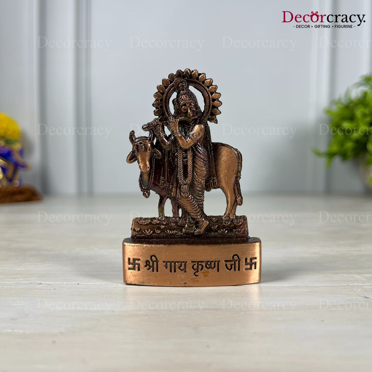 Shree Krishna Guy Antique Copper Metal God SP Idol