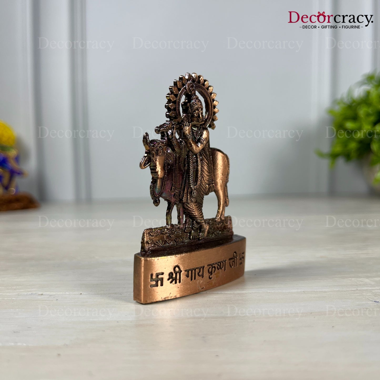 Shree Krishna Guy Antique Copper Metal God SP Idol