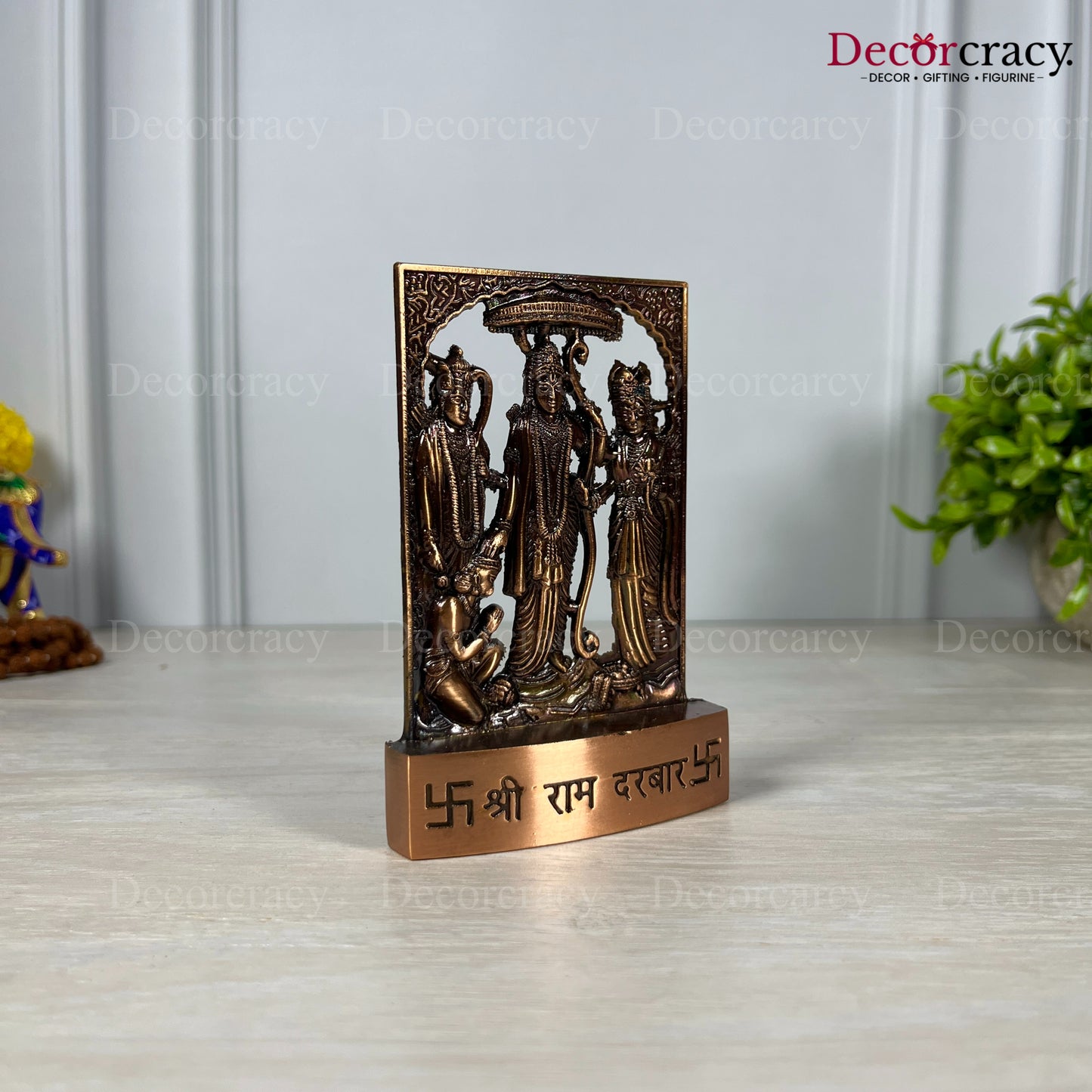 Shree Ram Darbar Antique Copper Metal God SP Idol