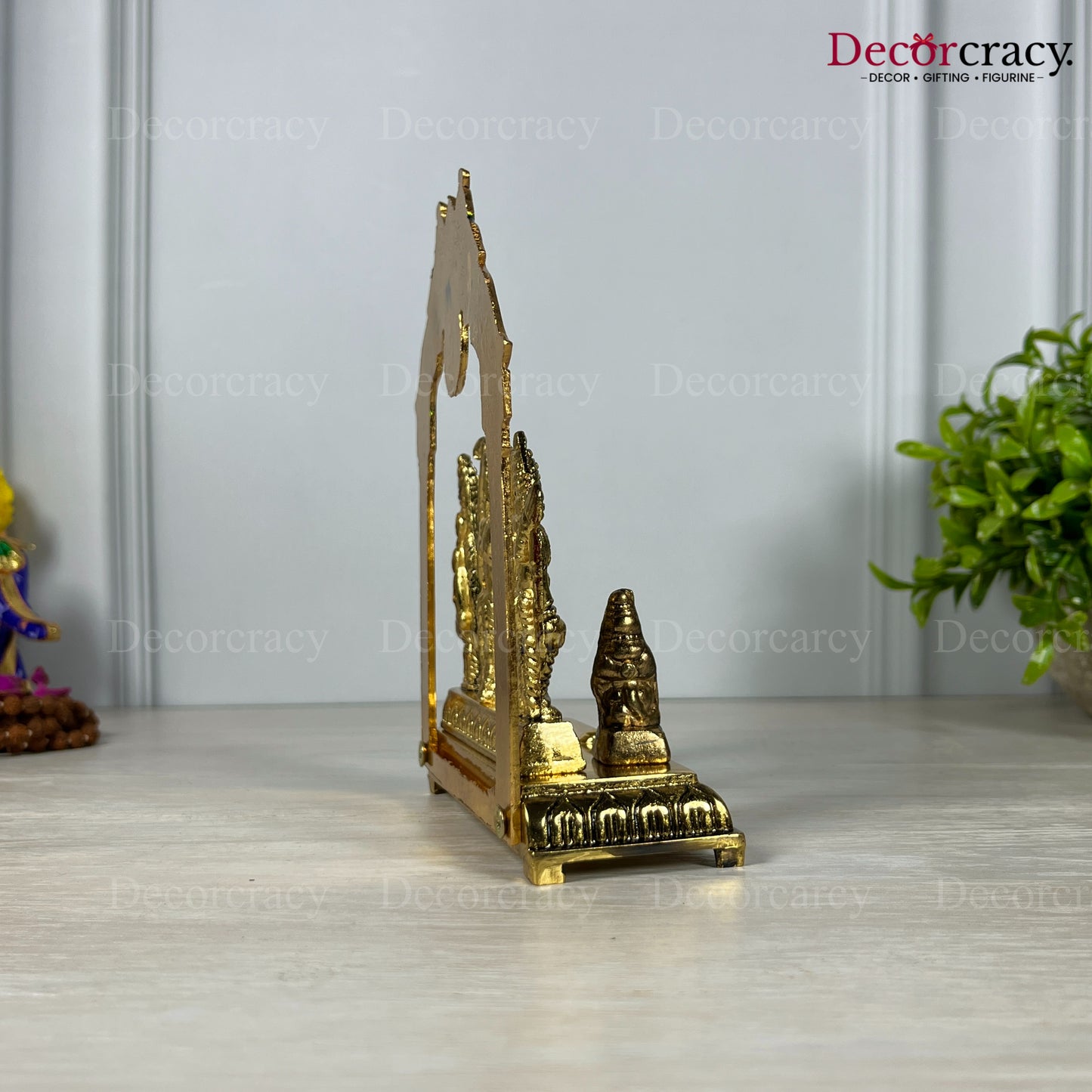 Shree Ram Darbar Peacock Mehraab Golden Metal God SP Idol