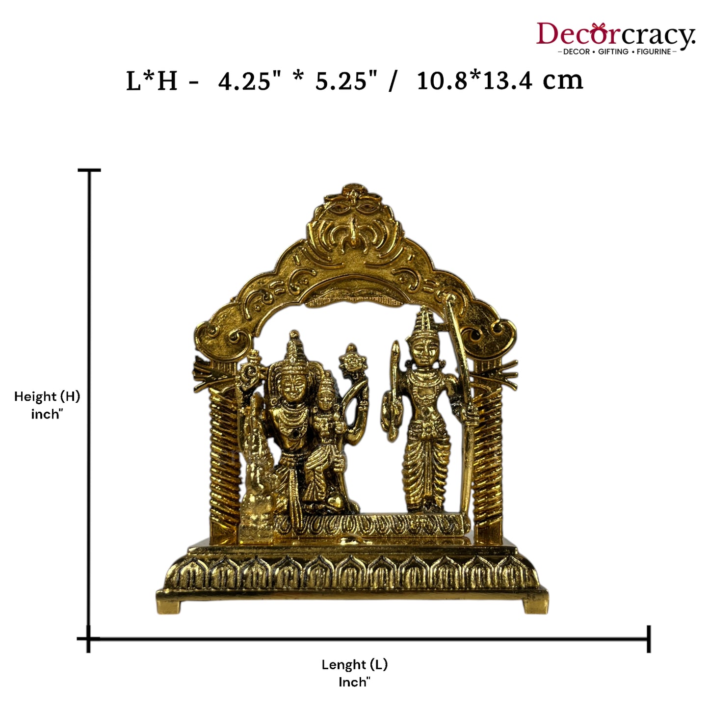 Shree Ram Darbar Mehraab Golden Metal God SP Idol