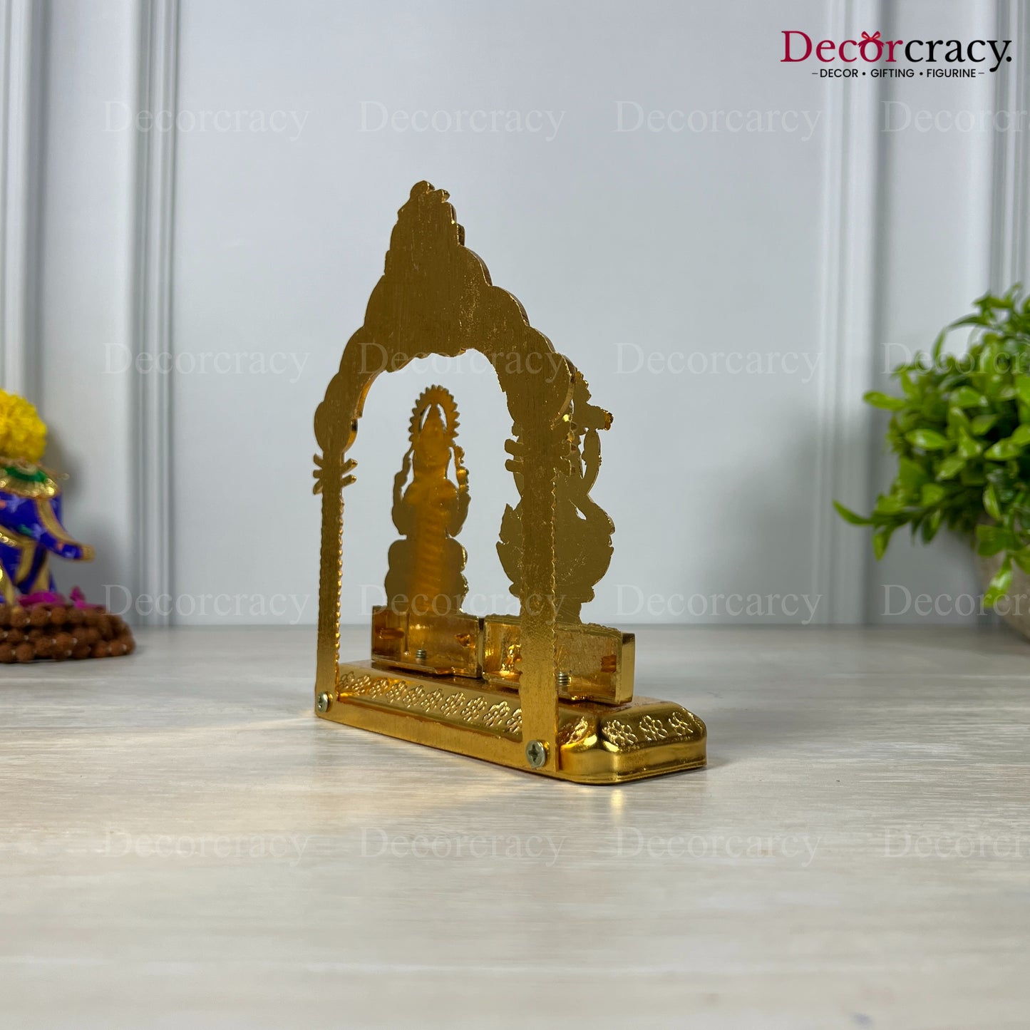 Shree Lakshmi Ganesh Mehraab Golden Metal God SP Idol