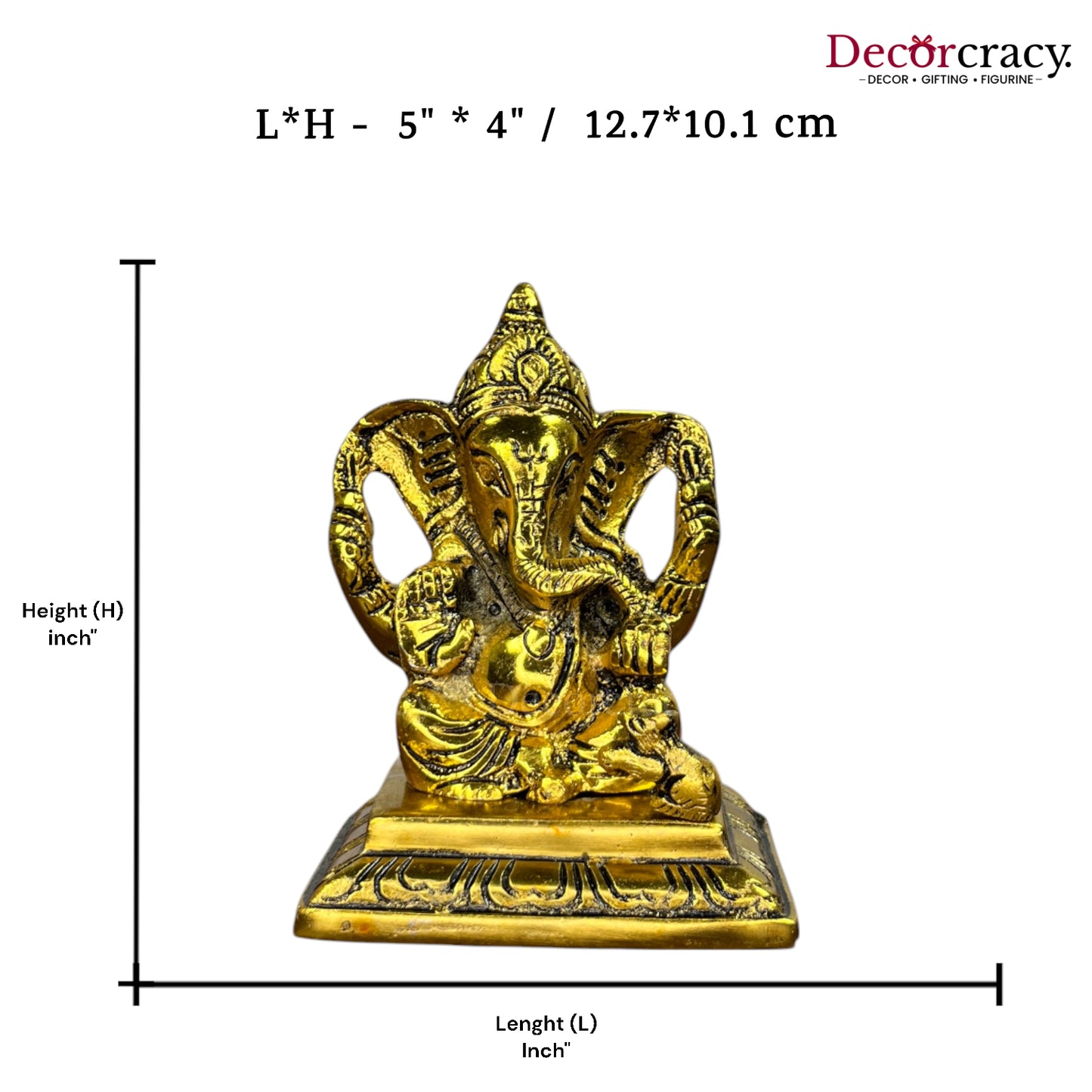 Shree Ganesh Idol Metal golden