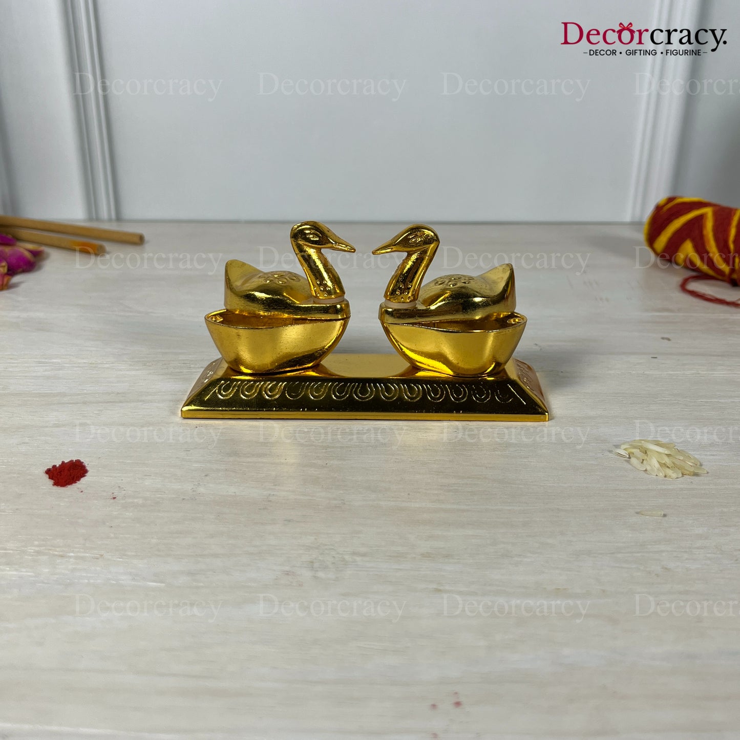Double Duck Swan Roli Moli Teeka Sindoor Chawal Golden Metal SP