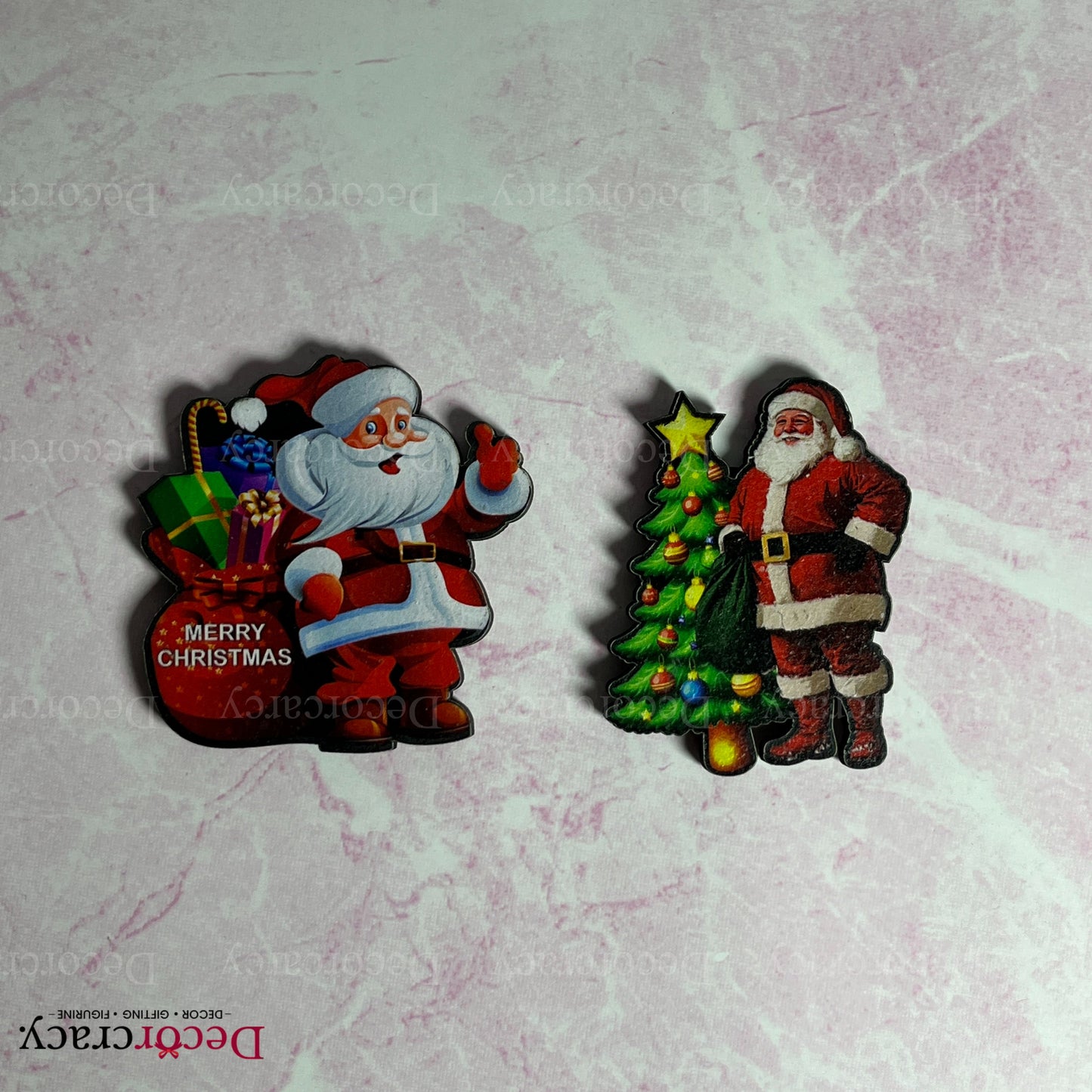 Fridge Magnets Santa Claus Christman Gift Set Engineered Wooden
