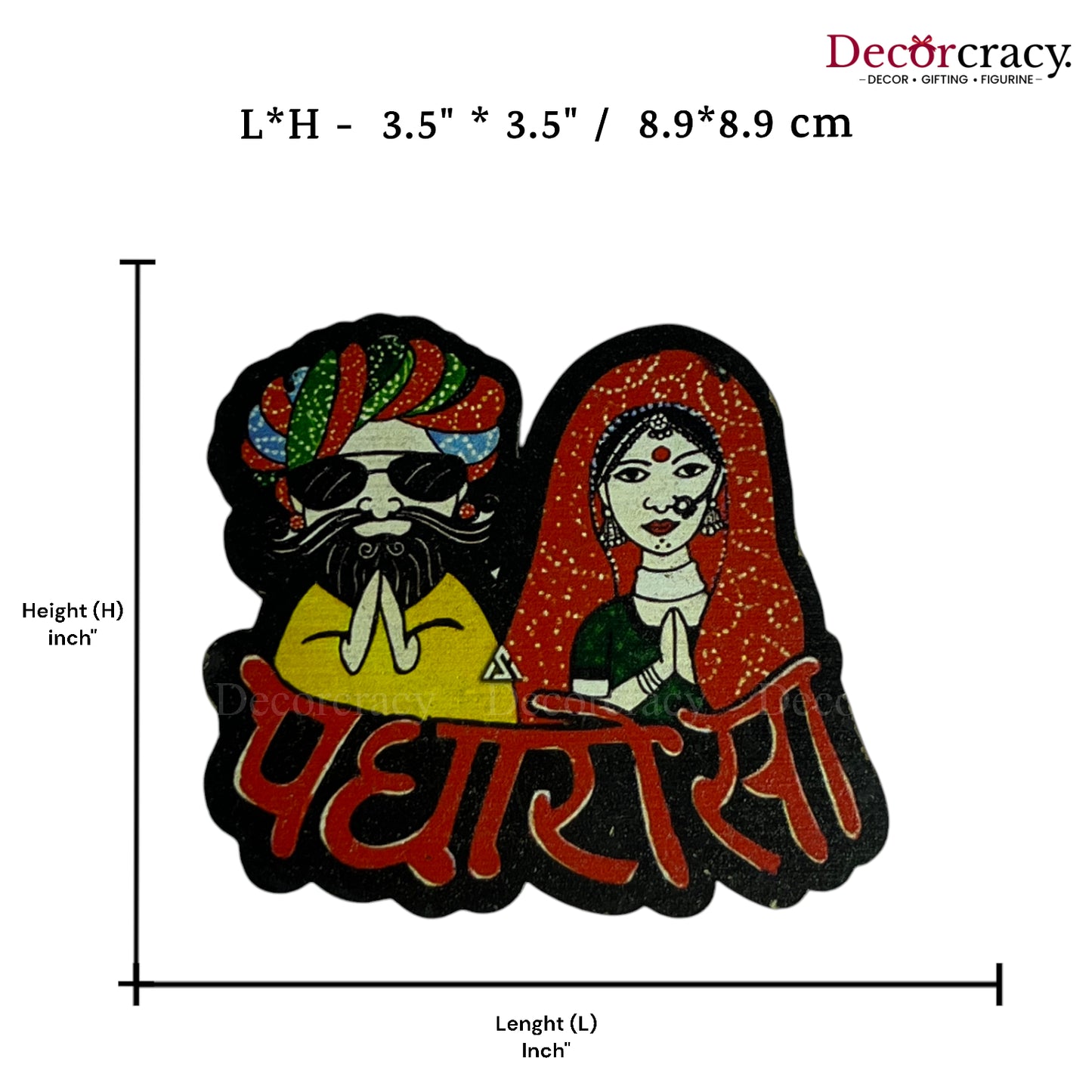 Fridge Magnets Rajasthani Padharo Sa Welcome Set Engineered Wooden