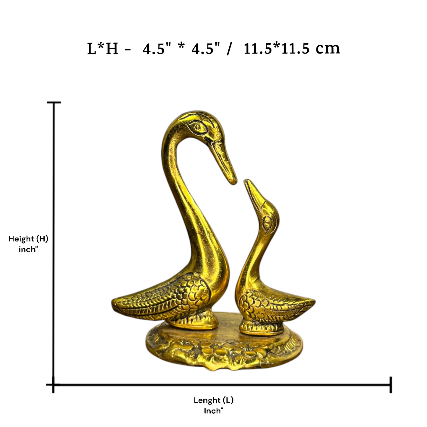 Love Birds Metal golden