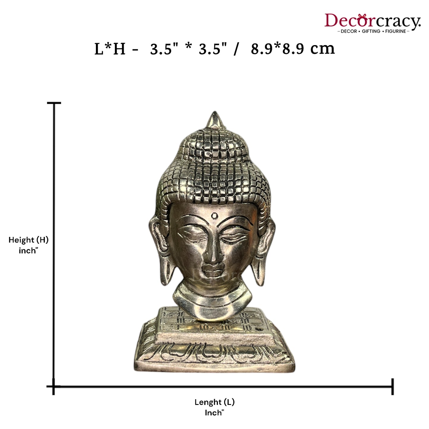 Buddha Face stand Metal silver