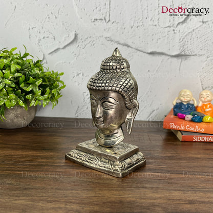 Buddha Face stand Metal silver
