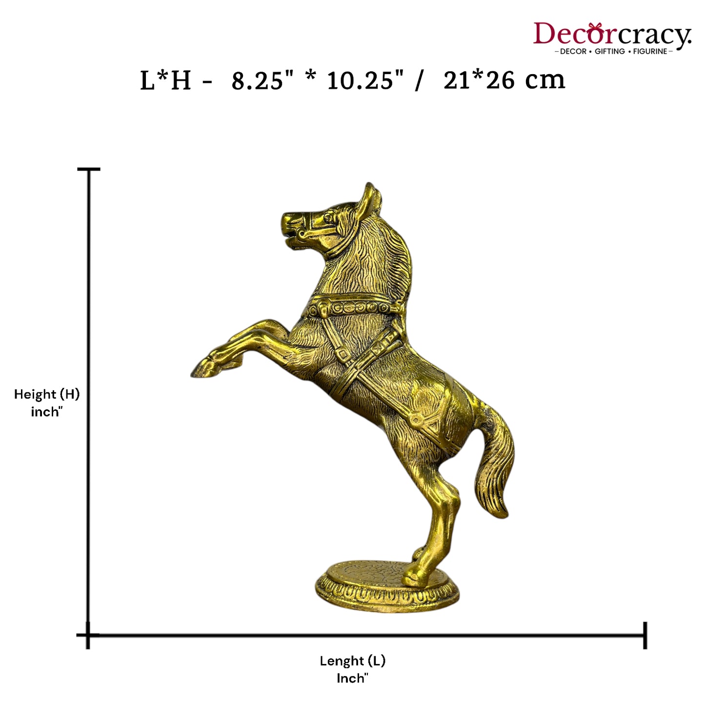 Jumping Horse Ghoda Metal golden