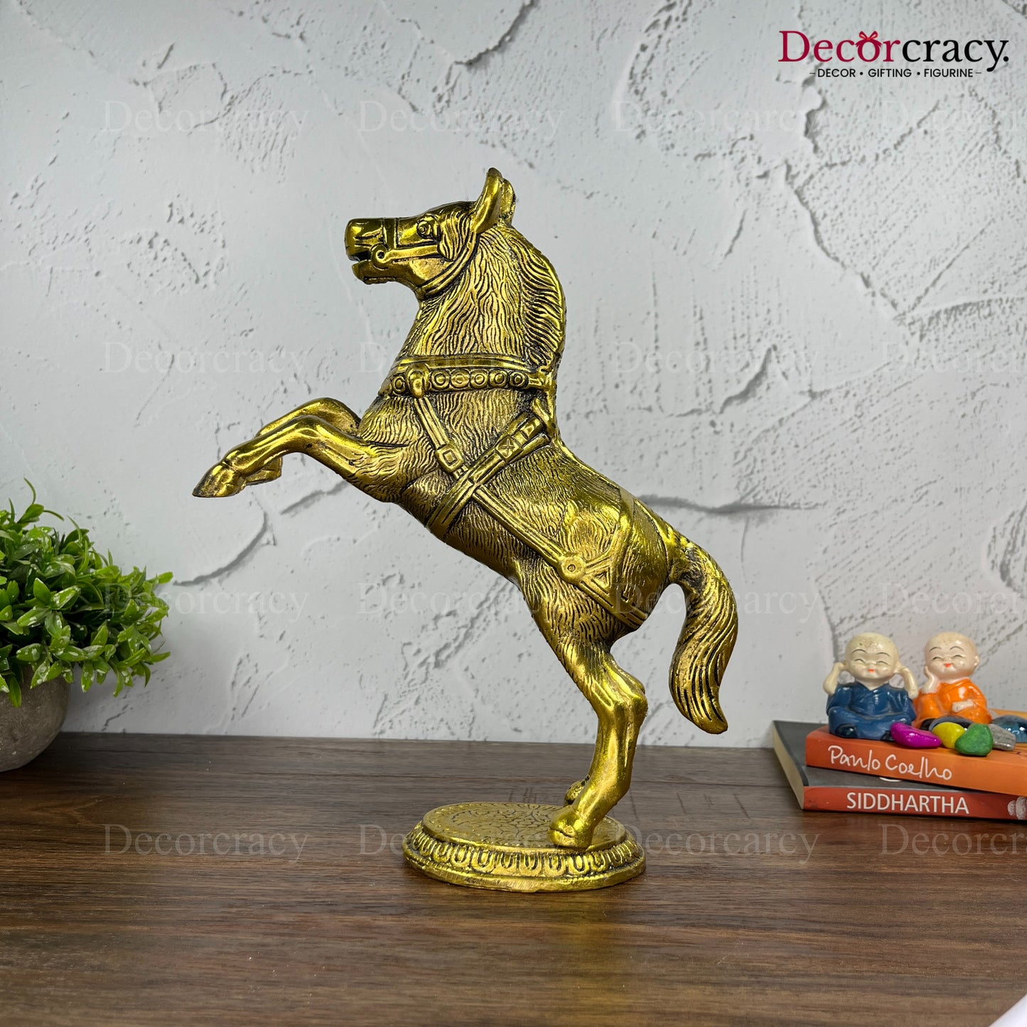 Jumping Horse Ghoda Metal golden