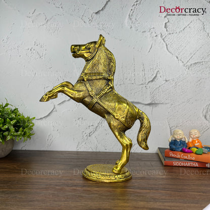 Jumping Horse Ghoda Metal golden