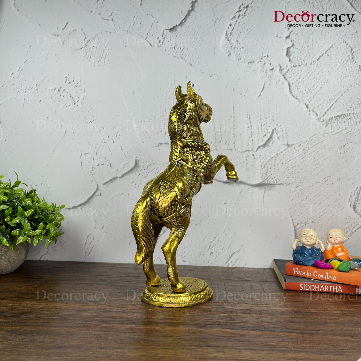 Jumping Horse Ghoda Metal golden