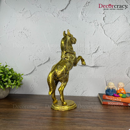 Jumping Horse Ghoda Metal golden
