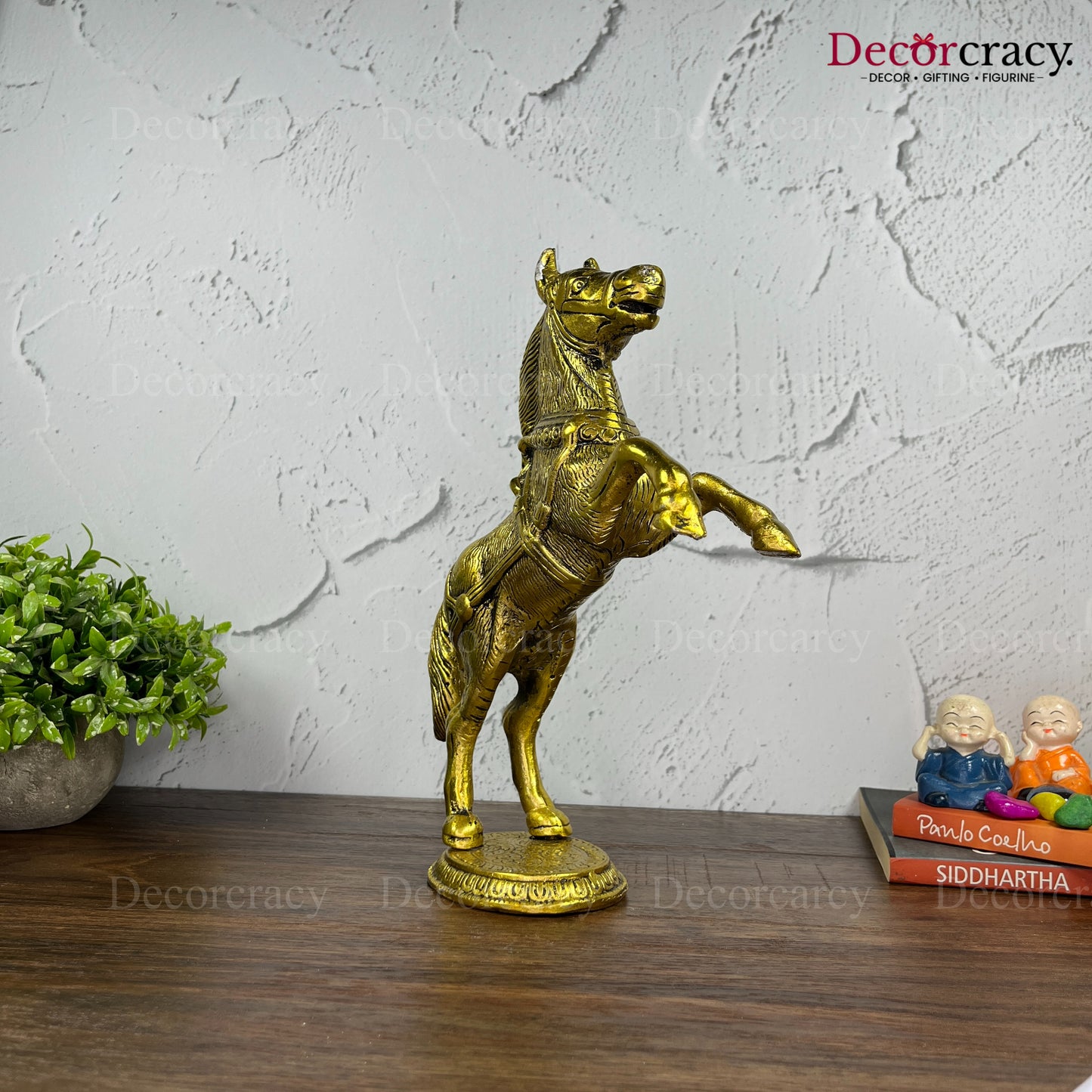 Jumping Horse Ghoda Metal golden