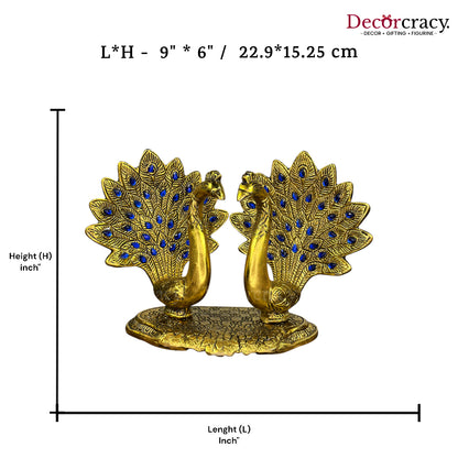 Peacock Set Metal golden