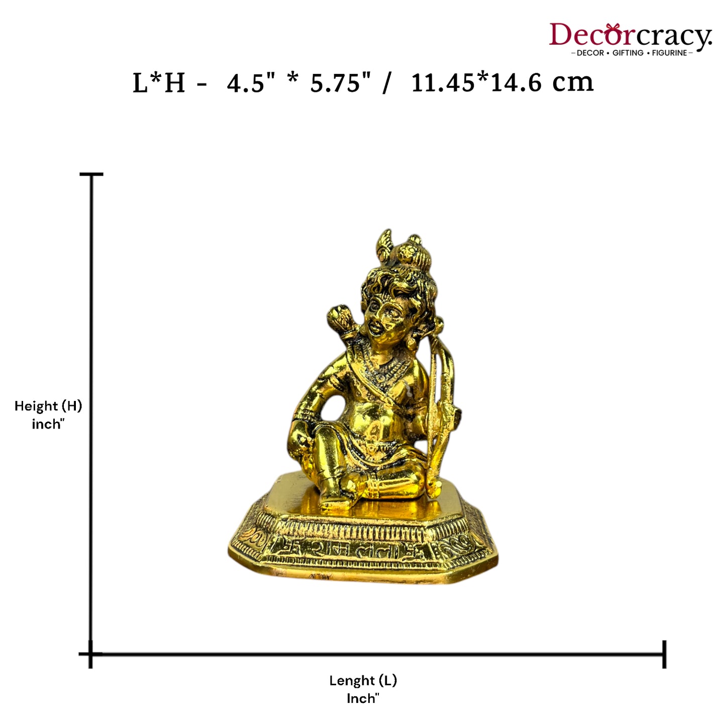 Shree Ram Lalla Ayodhya Metal golden