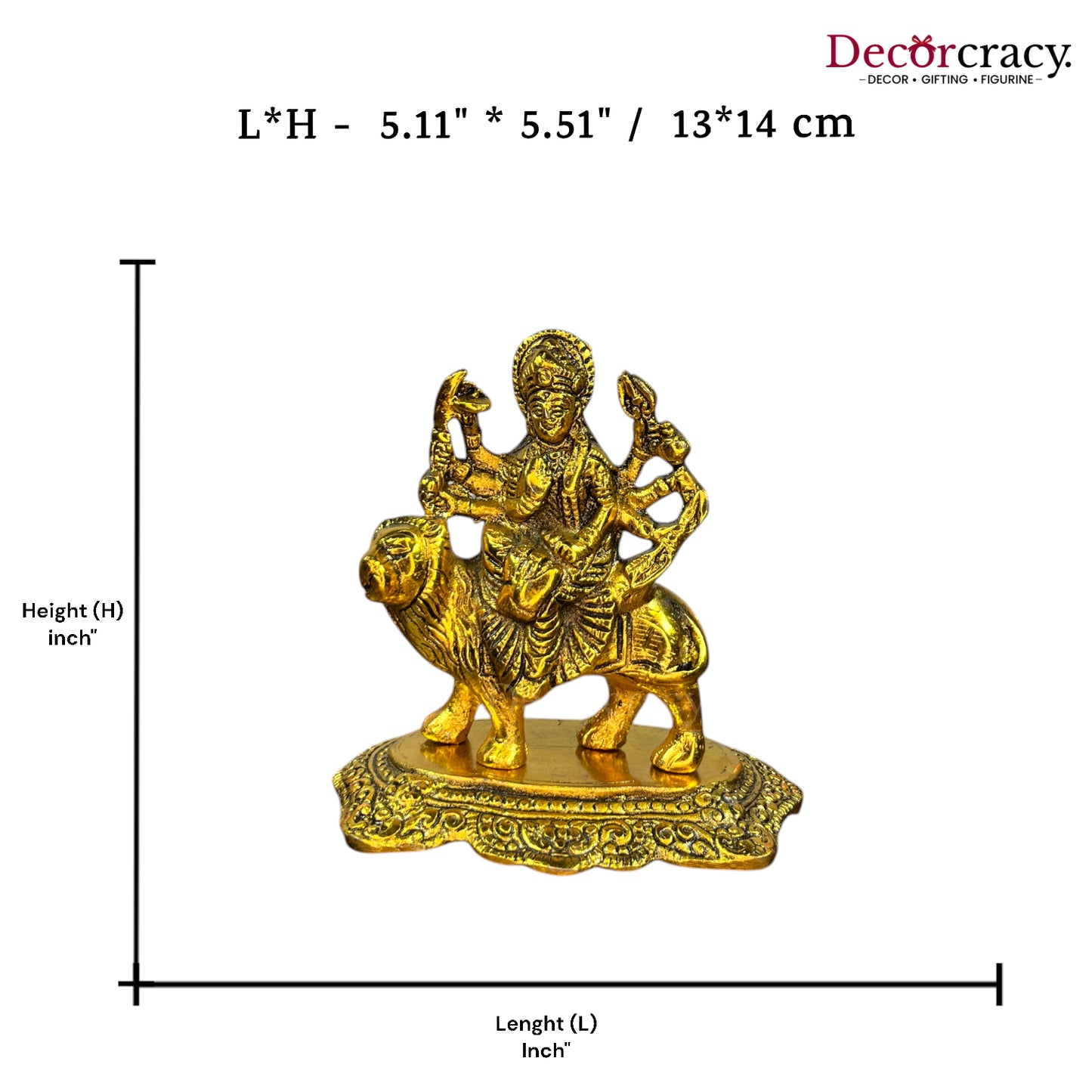 Durga Maa Metal golden