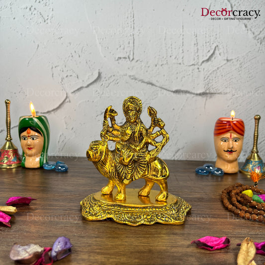 Durga Maa Metal golden