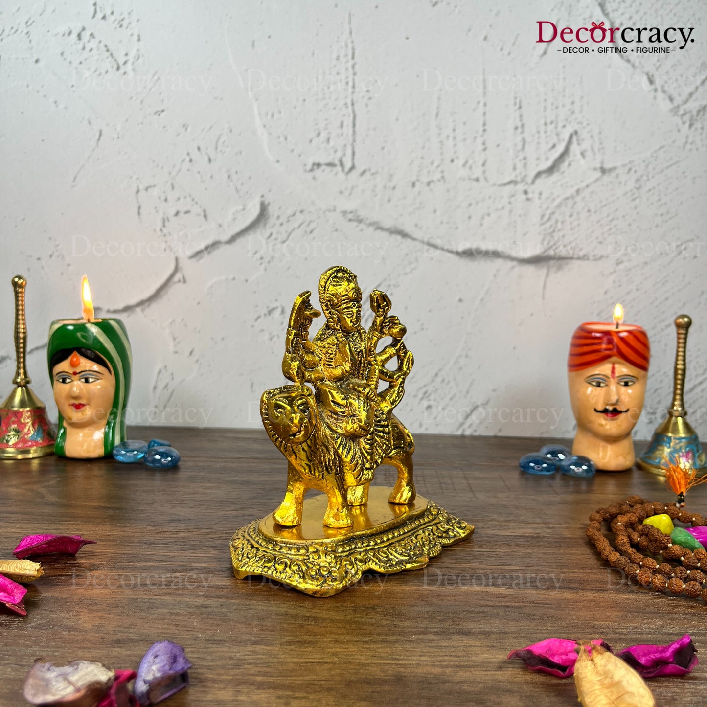 Durga Maa Metal golden