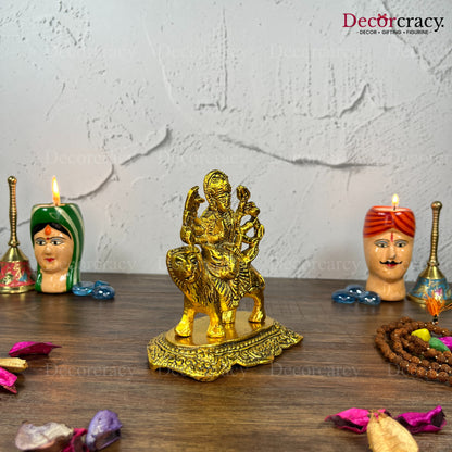Durga Maa Metal golden
