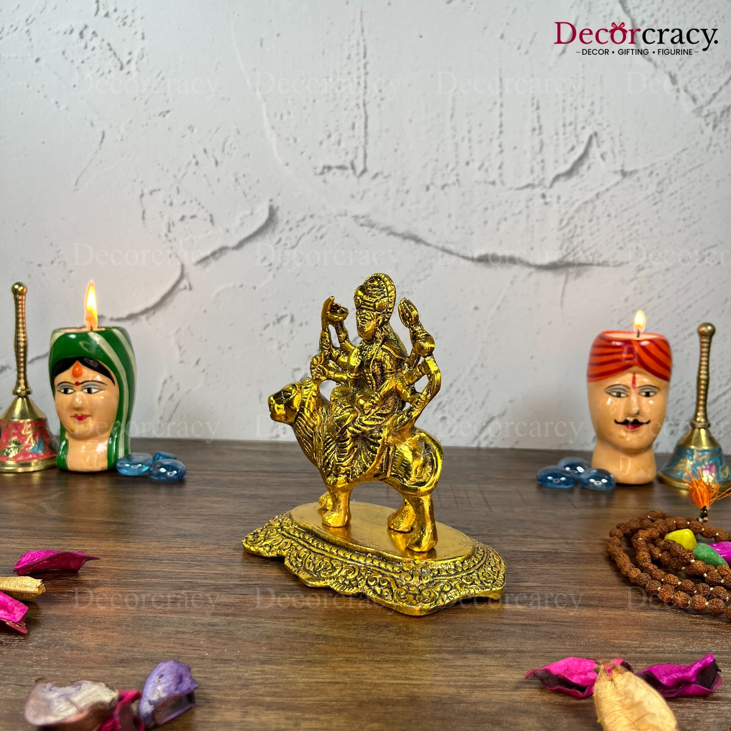 Durga Maa Metal golden