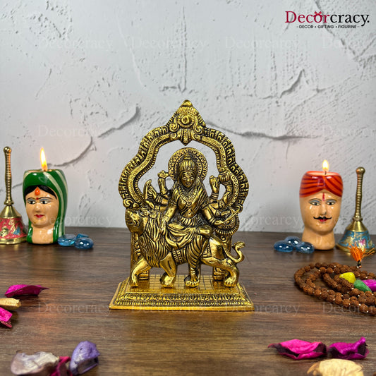 Durga Maa Mehraab Metal golden