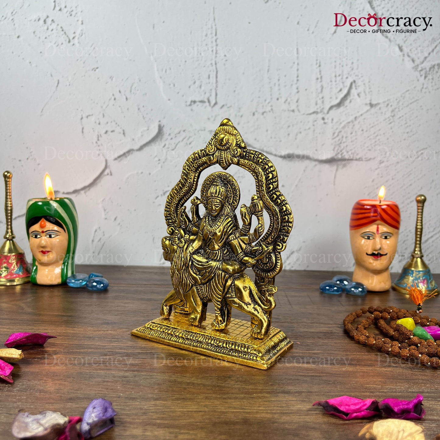 Durga Maa Mehraab Metal golden