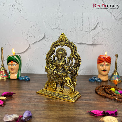 Durga Maa Mehraab Metal golden