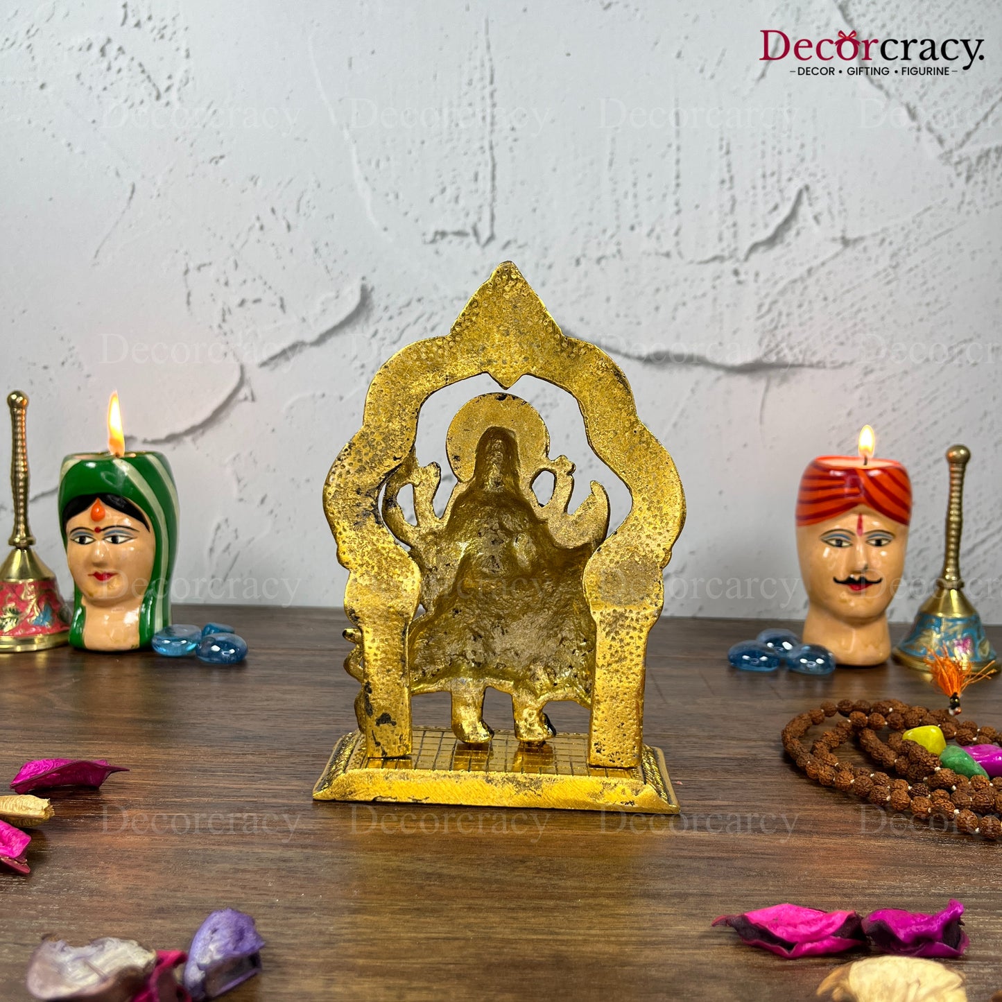 Durga Maa Mehraab Metal golden