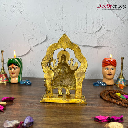 Durga Maa Mehraab Metal golden