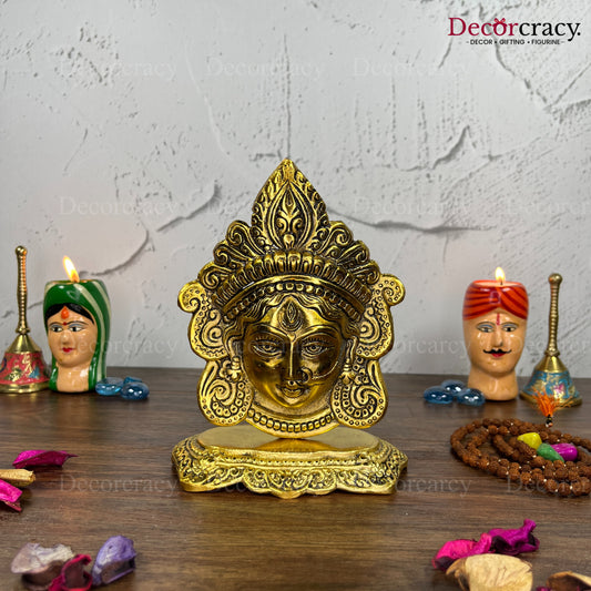 Maa Durga Face Metal golden
