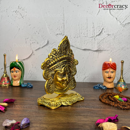Maa Durga Face Metal golden