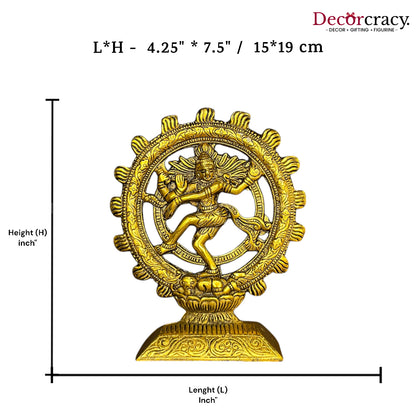 Lord Nataraja Dancing Shiva Metal golden