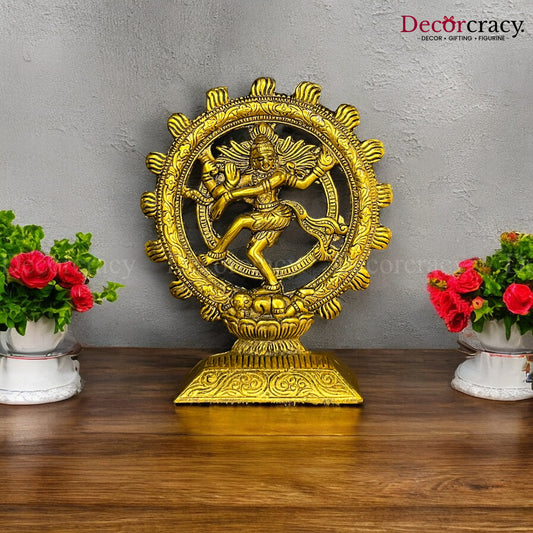 Lord Nataraja Dancing Shiva Metal golden