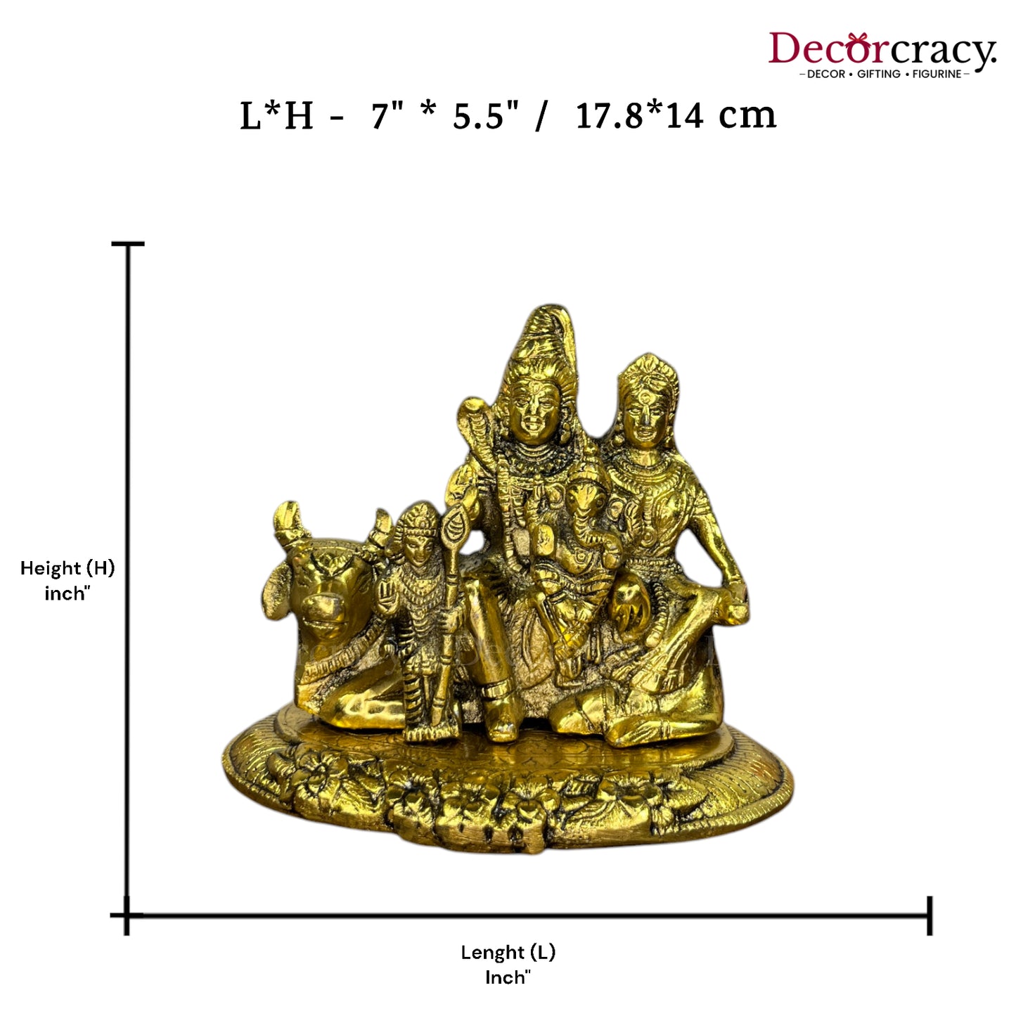 Shree Shiv Parivar Metal golden