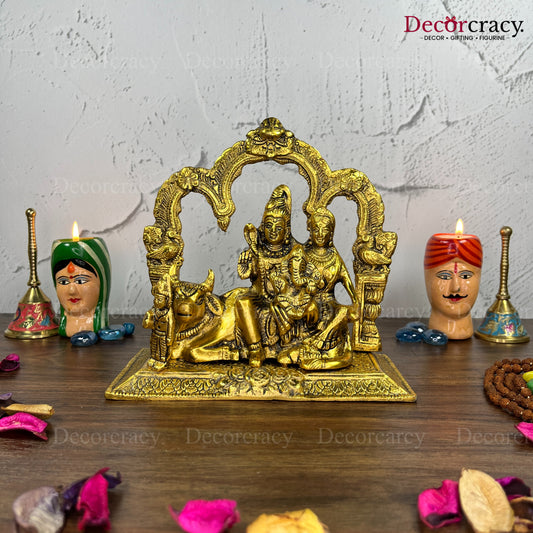 Shree Shiv Parivar Mehraab Metal golden