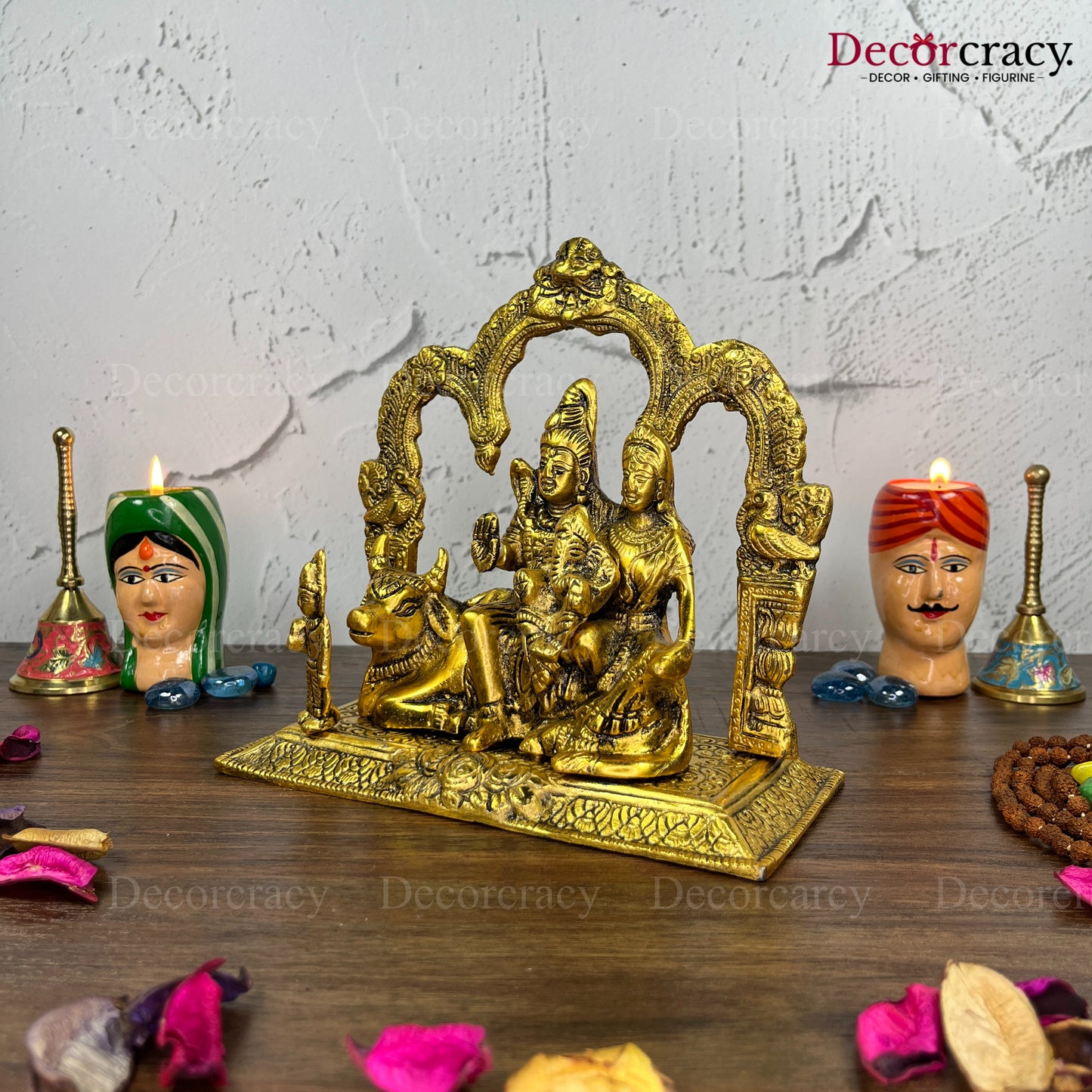 Shree Shiv Parivar Mehraab Metal golden