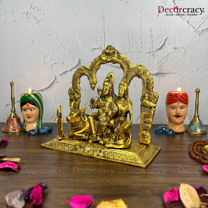 Shree Shiv Parivar Mehraab Metal golden
