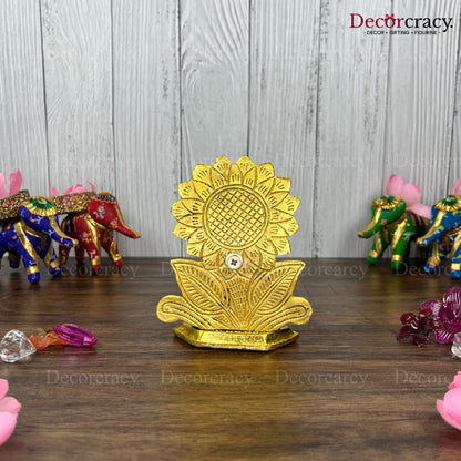 Shree Ganesh Flower Metal golden