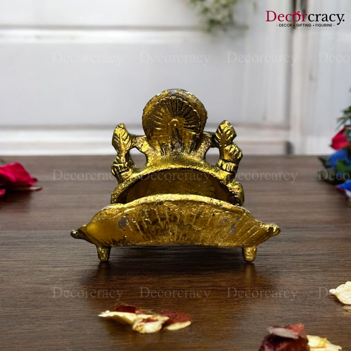Shree Ganesh Patta Deepak Metal golden