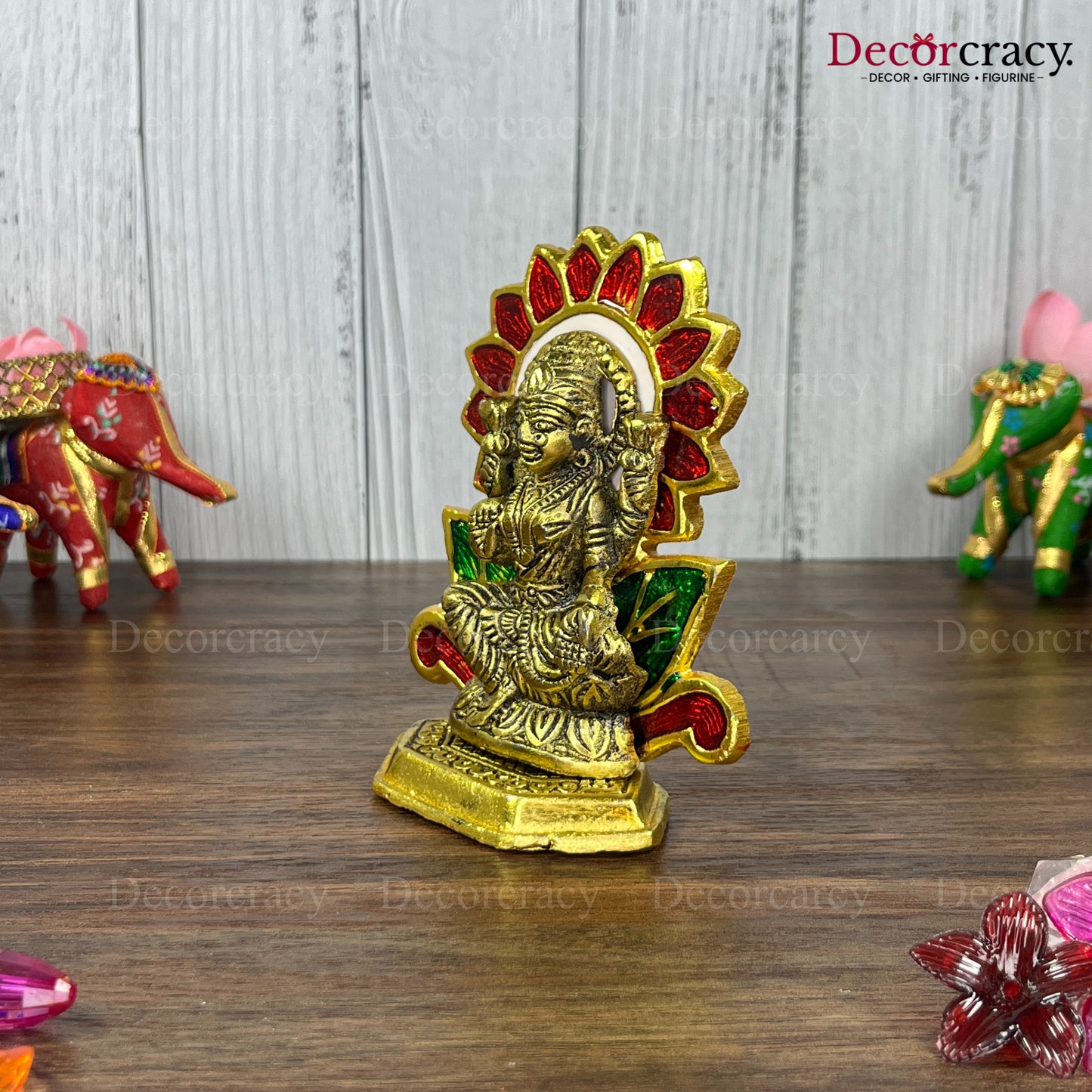 Shree Laxmi Flower Metal golden