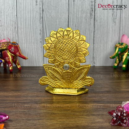 Shree Laxmi Flower Metal golden
